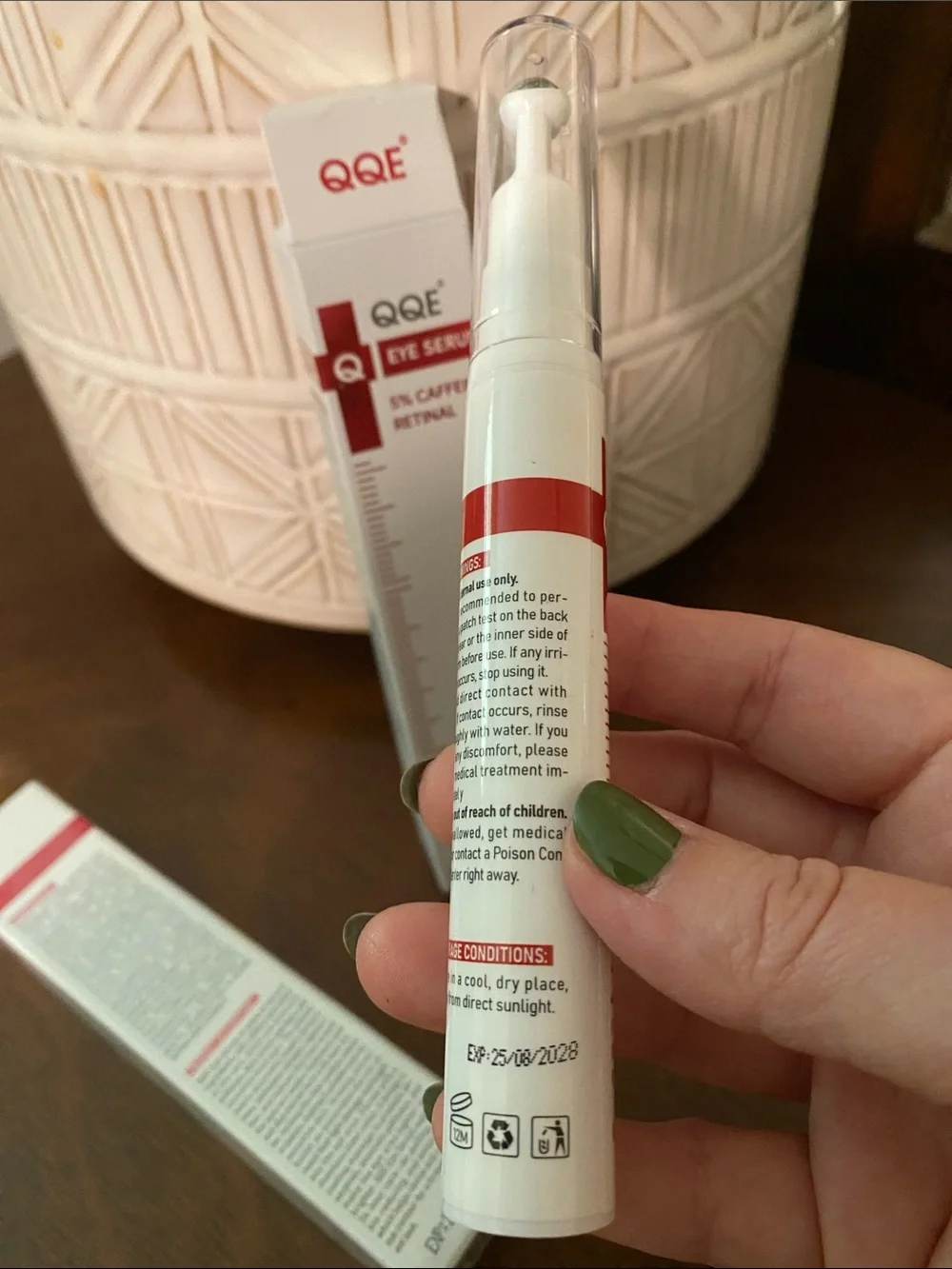 QQE Eye Serum 360° Roller with 5% Caffeine Retinal